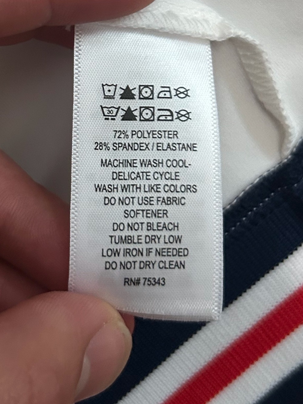 Gg Blue White Performance Bomber Jacket Red Navy Stripe Golf Tennis Preppy Small - Picture 4 of 6